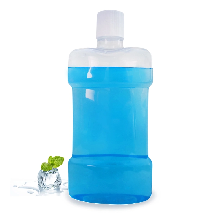 Factory Transparent Plastic Packaging Food Grade Pet Mouthwash Bottle with Cap